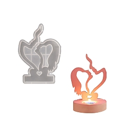 Белый Силиконовые формы для свечей своими руками, для изготовления ароматических свечей, День святого Валентина, белые, 162x119x9 мм