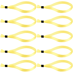Желтый 100 шт. полиэстеровый ремешок на запястье, желтые, 177x15x9 мм