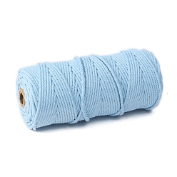 Небесно-голубой Хлопковые нити для рукоделия спицами, голубой, 3 мм, около 109.36 ярдов (100 м) / рулон