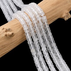 Хрусталь Нити из натуральных кварцевых кристаллов хейши, горного хрусталя, граненые, рондель, 4x2 мм, отверстие : 1 мм, около 161 шт / нитка, 14.76'' (37.5 см)