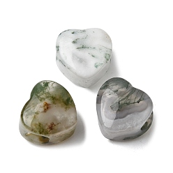 Древесный агат Европейские бусины из натурального древесного агата, сердце крупные бусины отверстие, 13x14.5~15x10.5~11 мм, отверстие : 5.5~5.6 мм