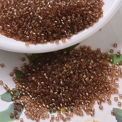 (DB0121) Абрикосовый Топазовый  Золотой Блеск Бусины miyuki delica, цилиндр, японский бисер, 11/0, (дб 0121) золотой абрикосовый топаз, 1.3x1.6 мм, Отверстие: 0.8 мм, о 2000 шт / бутылка, 10 г / бутылка