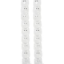 Прозрачный Прозрачные стеклянные бусины, с эмалью, краб, прозрачные, 12~13x13~14x6~7 мм, отверстие : 1 мм, около 30 шт / нитка, 13.39 дюйм (34 см)