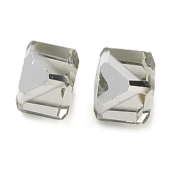 Темно-серый K9 стеклянные имитации австрийских хрустальных бусин, без отверстия , квадратный, темно-серый, 4x4x4 мм