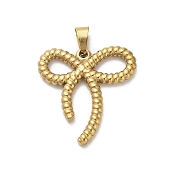 Золотой 304 подвески из нержавеющей стали, очарование бантом, ионное покрытие (ip), золотые, 29.5x27.5x3 мм, отверстие : 7.5x3.5 мм