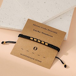 Черный Браслеты из нержавеющей стали в стиле азбуки Морзе для женщин и мужчин, чёрные, 5-1/2~10-1/4 дюйм (14~26 см)