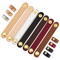 Couleur Mélangete 7 pièces 7 couleurs raccourcisseur de sac à main en cuir PU boucles réglables, raccourcisseur de bandoulière de sac, or, couleur mixte, 100x13x2~5mm, 1 pc / couleur