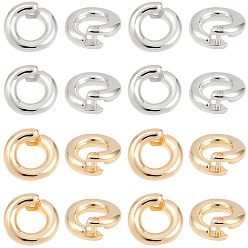 Платиновый & Золотой 20шт. 2 цвета латунные стопорные соединительные кольца, открытый круг, платиной и золотом, 5.5x2.5 мм, внутренний диаметр: 2.5 мм, 10 шт / цвет