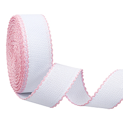 Pink 13.5m ruban à bords ondulés en polyester, accessoires de vêtements, rose, 1-3/8 pouces (35 mm)
