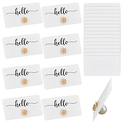 (52) Непрозрачная лаванда 15 шт. броши из искусственного жемчуга ABS, круглые, с 15шт. цветочные гальванические цинковые сплавы, антибликовые броши для лацканов и 40листы, прямоугольные бумажные заготовки, для держателей карточек мест, разноцветные, 13.5x14 мм, отверстие : 0.8 мм