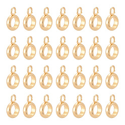 Настоящее золото 18K 201 дуги из нержавеющей стали, петля под залог, кольцо под залог бисер, реальный 18 k позолоченный, 9x6x2 мм, отверстие : 1.8 мм, 80 шт / коробка