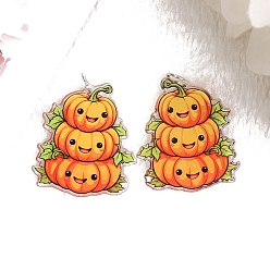 Тыква Хэллоуин акриловые подвески, тыква, 39x36 мм