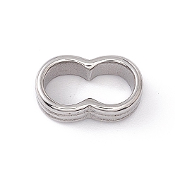 Stainless Steel Color Non-Tarnish 304 Stainless Steel Linking Rings, Infinity, Stainless Steel Color, 4.5x13.5x8mm, Inner Diameter: 11x5mm