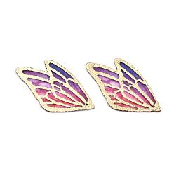 Камелия Модные серьги своими руками, кулоны из искусственной ткани, крыло, камелия, 31x18x0.6 мм, отверстие : 0.8 мм