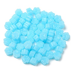 Темно-бирюзовый Отпечаток лапы частицы сургуча, для ретро печать печать, темные бирюзовый, 9.5x8.5x6 мм