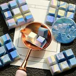 Bleu Dodger Sceller les particules de cire, carrée, pour cachet de cachet rétro, Dodger bleu, 30x30x7mm, 4 pièces / kit