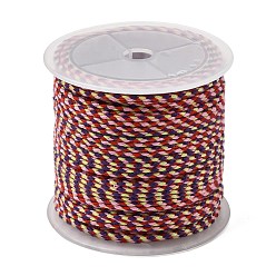 Разноцветный Хлопковый шнур макраме, плетеная веревка, для настенного крепления, ремесла, Подарочная упаковка, красочный, 2 мм, около 21.87 ярдов (20 м) / рулон
