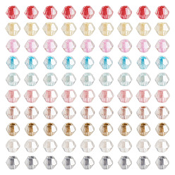 (52) Непрозрачная лаванда 1420 шт 10 цвет стеклянный бисер, внутри цветов, двухконусные, разноцветные, 4.5x3.5 мм, отверстие : 1.4 мм, 142 шт / цвет