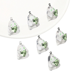 Ghost Подвески из смолы на хэллоуин, с фурнитурой сплавочной платины тон, призрак, 23x16 мм