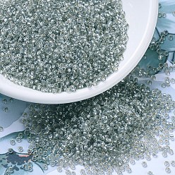 (RR2433) Light Gray Миюки круглые бусины рокайль, японский бисер, (rr 2433) бледно-зеленый мох, 11/0, 2x1.3 мм, Отверстие: 0.8 мм, о 1100 шт / бутылка, 10 г / бутылка