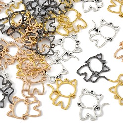 (52) Непрозрачная лаванда 40 шт 4 цвета подвески из сплава, кошка прелести, разноцветные, 27x25 мм, отверстие : 2 мм, 10 шт / цвет