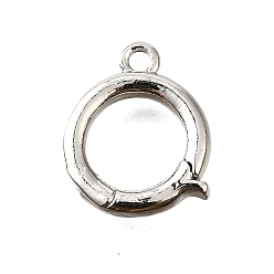Платина Латунь раз по сравнению с застежками, без кадмия, без никеля и без свинца, кольцо, платина, 13x11x2 мм, отверстие : 1.4 мм