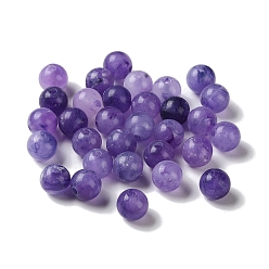 Сине-фиолетовый Акриловые бусины, имитация драгоценных камней, круглые, синий фиолетовый, 8 мм, отверстие : 1.8 мм