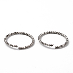 Edelstahl Farbe Anlaufgeschützt 304 offene Biegeringe aus Edelstahl, gesägt, verdreht, rund, Edelstahl Farbe, 16x1 mm, 18 Messgerät, Innendurchmesser: 15 mm, ca. 180 Stk. / Beutel