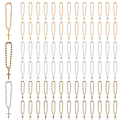 (52) Непрозрачная лаванда Подвесные украшения из крестового сплава, с цепями железный шар, разноцветные, 61 мм, 3 цветов, 20 шт / цвет, 60 шт / комплект