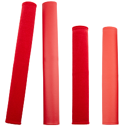 Красный 2 пары 2 стиль pleuche с защитным кожухом дверной ручки из искусственной кожи, красные, 1 пара / стиль