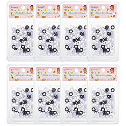 (52) Непрозрачная лаванда Пластиковые бусины рондель, для укладки волос на хвосте инструменты для плетения, разноцветные, 11.5x9 мм, отверстие : 5.5 мм, 48 шт / коробка