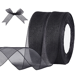 Черный Нейлоновая марлевая лента, аксессуары для одежды, чёрные, 1~1-1/8 дюйм (25~27.5 мм), около 49.21 ярдов (45 м) / рулон