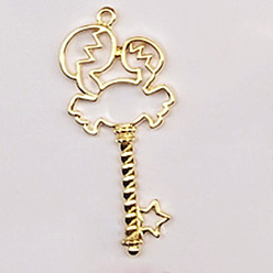 Рак Сплав открытая задняя рамка большие подвески, для diy уф смолы, эпоксидная смола, Прессованные цветочные украшения, без кадмия и без свинца, созвездие, золотые, рак, 54x24x2.5 мм