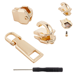 Light Gold Аксессуары для молний из нержавеющей стали, золотой свет, 13x11.5x13 мм