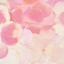 Pink 80g переливающиеся ПВХ-пайетки/блестки на подвесках, плоско-круглые, Аксессуары для орнаментов, розовые, 30 мм