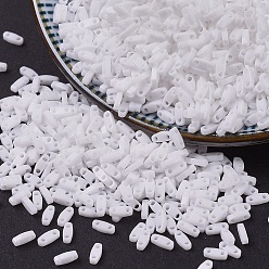 (QTL402) White MIYUKI Quarter TILA Beads, Japanese Seed Beads, 2-Hole, (QTL402) White, 5x1.2x1.9mm, Hole: 0.8mm, about 24000pcs/500g