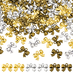 (52) Непрозрачная лаванда 72 шт 3 цвета подвески из цинкового сплава в тибетском стиле, бантом, разноцветные, 14.5x17.5x3 мм, отверстие : 2 мм, 24 шт / цвет