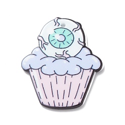 Food Acrylic Pendants, Halloween, Food, 32~32.5x34~35x2.5mm, Hole: 1.8mm