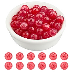 Crimson Natural Dragon Veins Agate Beads Strands, Dyed, Round, Crimson, 8mm, Hole: 1mm, about 48pcs/strand, 14.96 inch(37.99cm), 2strands/box