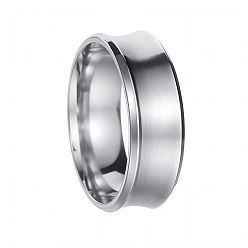 Нержавеющая Сталь Цвет 304 из нержавеющей стали кольца палец для мужчин, цвет нержавеющей стали, размер США 10 (19.8 мм)