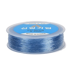 Стально-синий Корейская эластичная эластичная нить с круглыми кристаллами, для браслетов изготовление ювелирных изделий из драгоценных камней ремесло из бисера, стальной синий, 0.7 мм, около 76.55 ярдов (70 м) / рулон