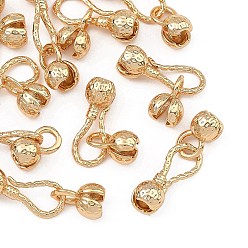 Chapado en Oro Real 18K Puntas de cuentas de latón Shegrace, termina la calota, cubierta de nudo de concha, sin plomo, cadmio, níquel, real 18 k chapado en oro, 20 mm
