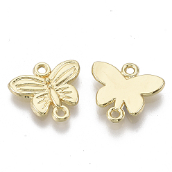 Light Gold Соединители звеньев сплава, бабочка, золотой свет, 13.5x14.5x2 мм, отверстие : 1.4 мм