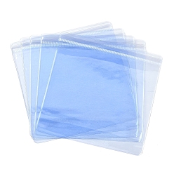 Васильковый ПВХ антиокислительные пакеты с застежкой-молнией, прозрачный чехол для хранения ювелирных изделий с защитой от потускнения, квадратный, васильковый, 15.1x15x0.03 см, односторонняя толщина: 4.9 мил(0.125мм)