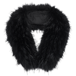 Черный 1 искусственный мех, отделка воротников синелью для шитья и декора, чёрные, 750~770x130x20 мм