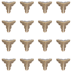 Antique Bronze Triangle Iron Box Corner Protectors, Antique Bronze, 1-3/8x1 inch(35x25mm), 120pcs/box