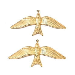 Золотой & Цвет Нержавеющей Стали 304 подвески из нержавеющей стали, орел, без свинца и без кадмия, золотые и нержавеющая сталь цвет, 25x47.5x3.5 мм, отверстие : 1.5 мм