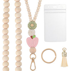 Цветок Ремни для сумок из дерева, с силиконовой находкой, для аксессуаров для мобильных телефонов, цветок, 535 мм