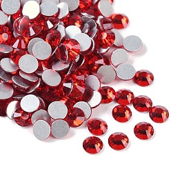 Светло-сиамский Стеклянные стразы, плоский зад, класс А, с покрытием на задной стороне, граненые, полукруглый, Light Siam, 4.6~4.8 мм , около 1440 шт / мешок