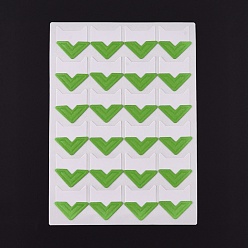 Зеленый лайм Фото монтажные уголки, самоклеющаяся наклейка, для diy альбом для вырезок, дневник, личный органайзер, блокнот, зеленый лайм, 12.5x9x0.07 см, наклейка: 21x20 мм, 24 шт / лист